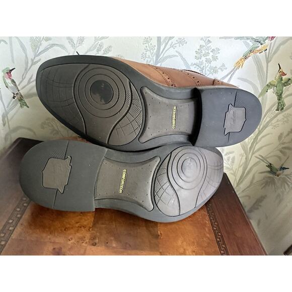 Florsheim Men's 30856 Brown Leather Wingtip Oxford Dress SHoes Size 9.5 - Picture 6 of 10